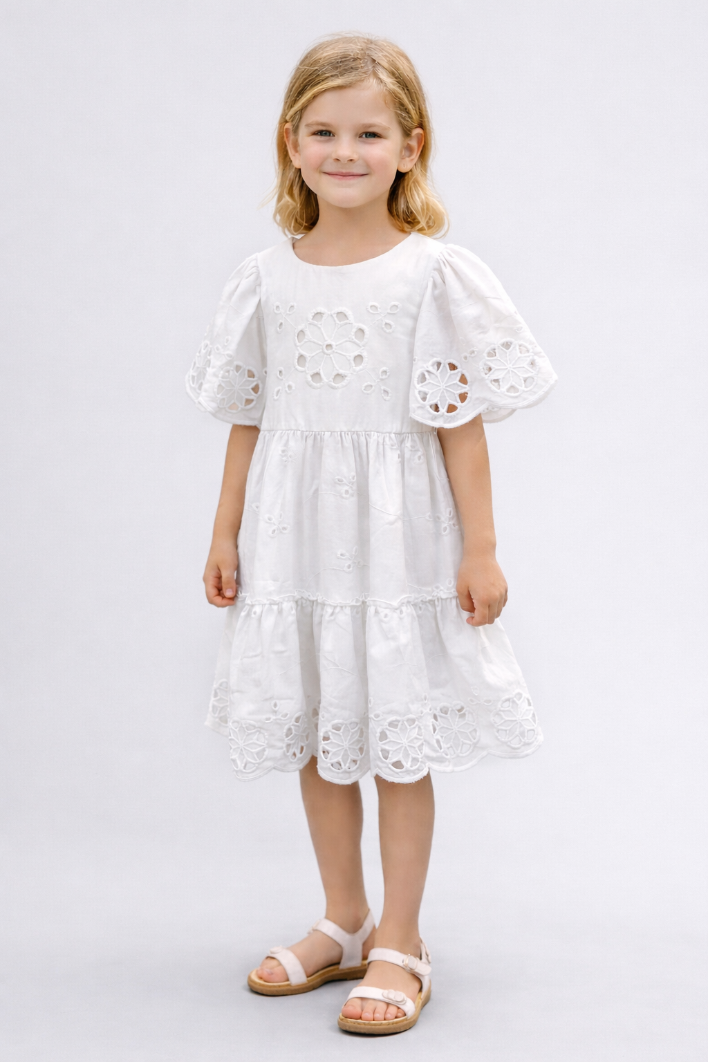 Seriva %100 Pamuklu Kız Çocuk Elbisesi