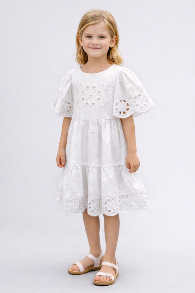 Seriva %100 Pamuklu Kız Çocuk Elbisesi 4 Yaş