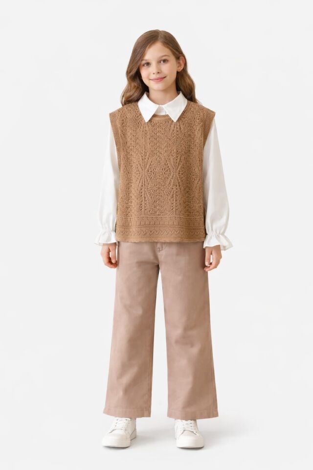 KIZ ÇOCUK  SÜVETERLİ 3' TAKIM