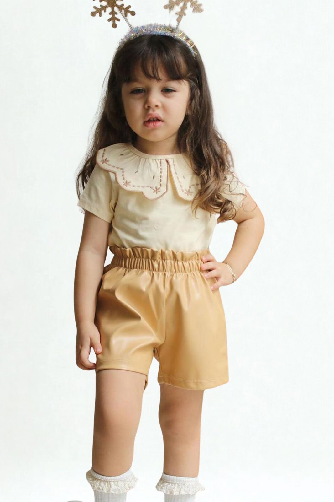 Hola Kız Çocuk 2’li Takım Bej - 7-8 yaş