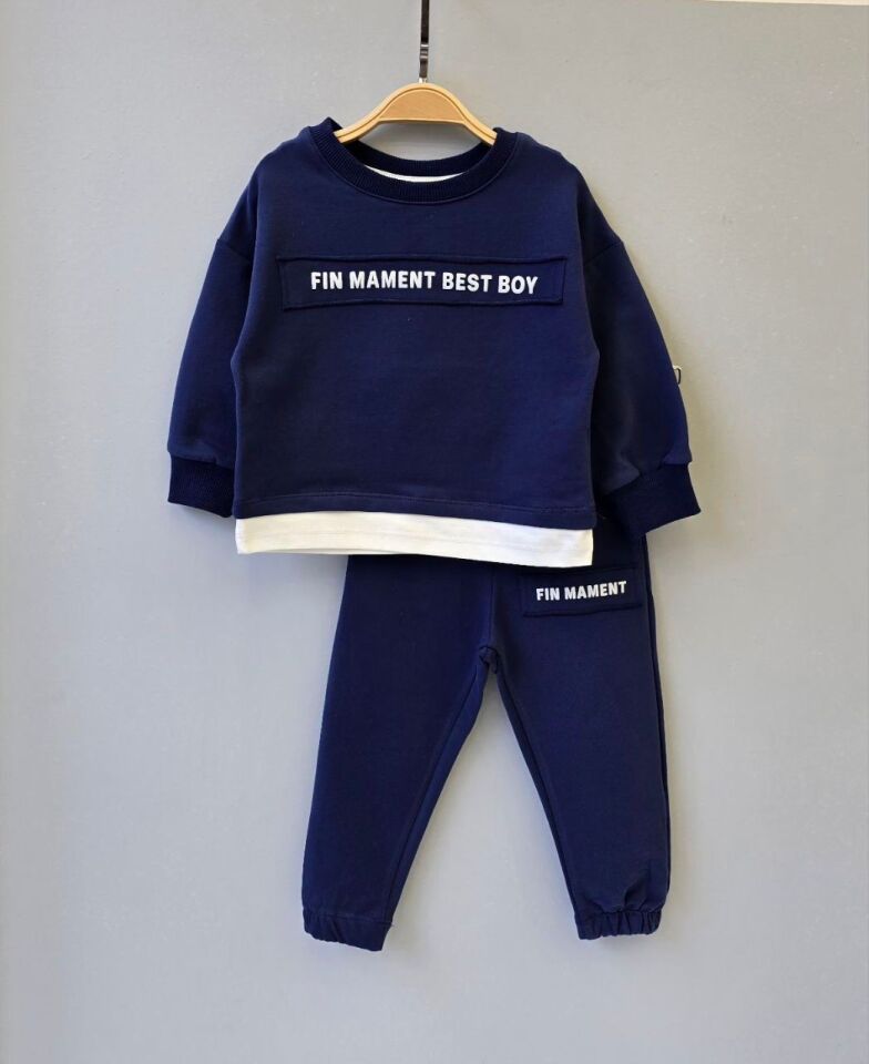 ERKEK ÇOCUK BAKILI 2'Lİ EŞOFMAN TAKIM 3-yaş - Lacivert