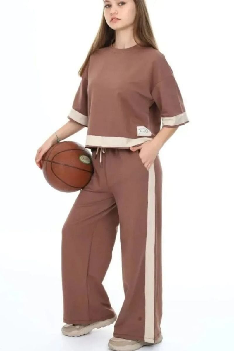 Savin Kız Çocuk 2’li Takım 8 Yaş - Kahverengi