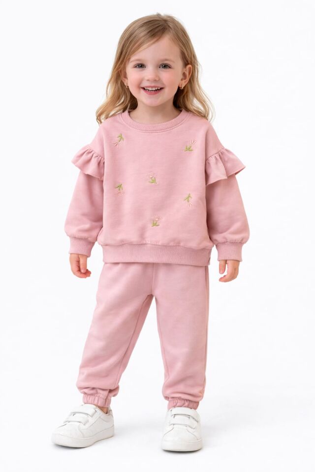 KIZ ÇOCUK NAKIŞLI 2'Lİ EŞOFMAN TAKIM