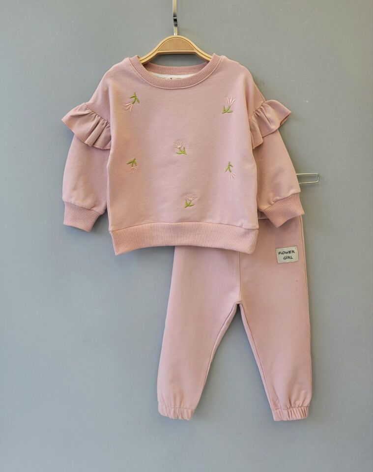 KIZ ÇOCUK NAKIŞLI 2'Lİ EŞOFMAN TAKIM