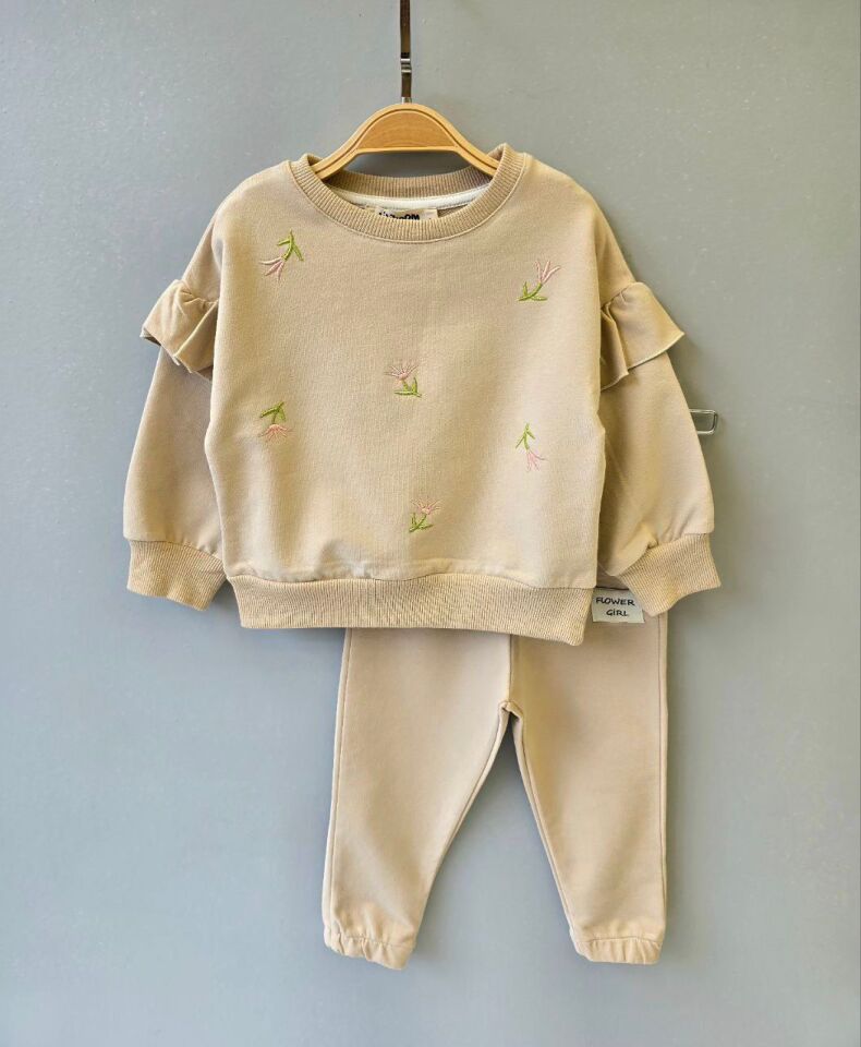 KIZ ÇOCUK NAKIŞLI 2'Lİ EŞOFMAN TAKIM