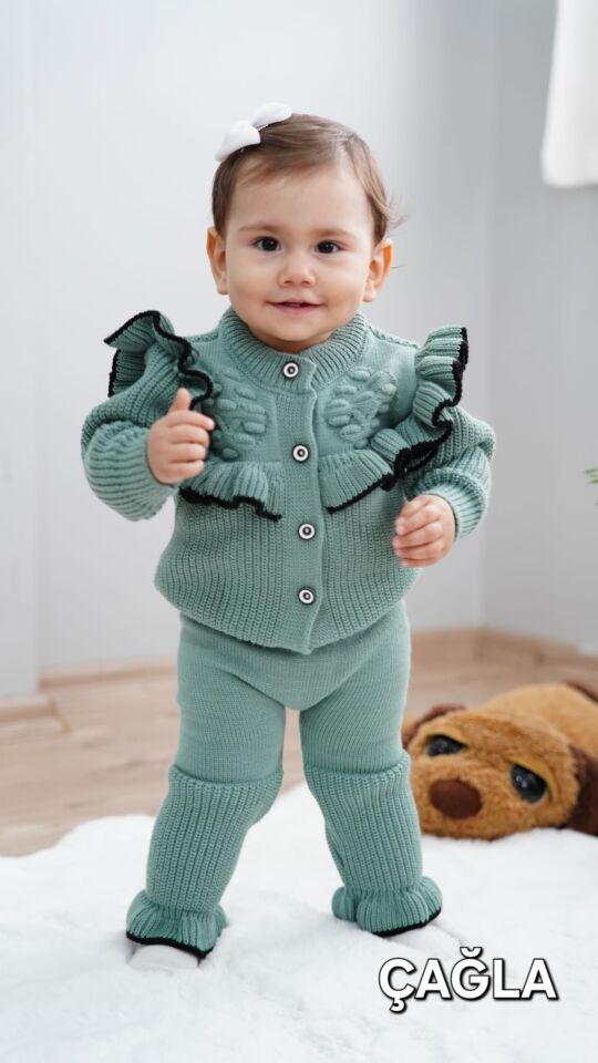 KIZ BEBEK TRİKO TAKIM 6-12 AY