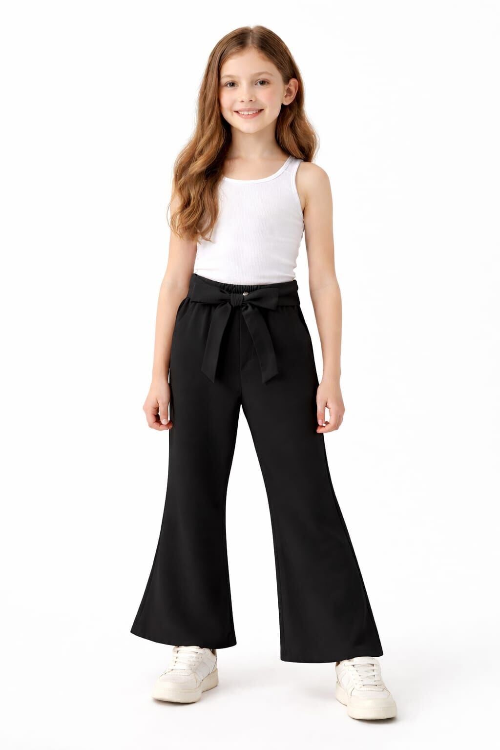 Elina Kız Çocuk İspanyol Paça Pantolon 10 Yaş - Siyah