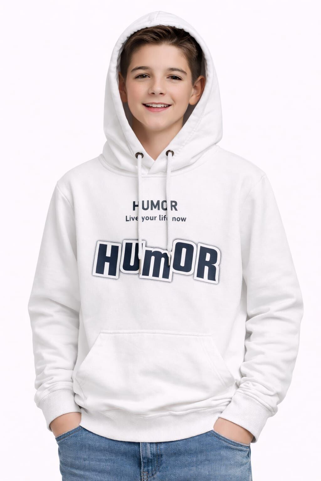 Pavro Erkek Çocuk Mevsimlik Sweatshirt 16 Yaş - Beyaz