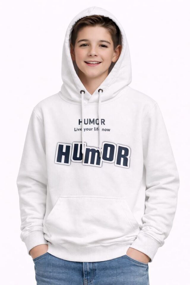 Pavro Erkek Çocuk Mevsimlik Sweatshirt 16 Yaş - Beyaz