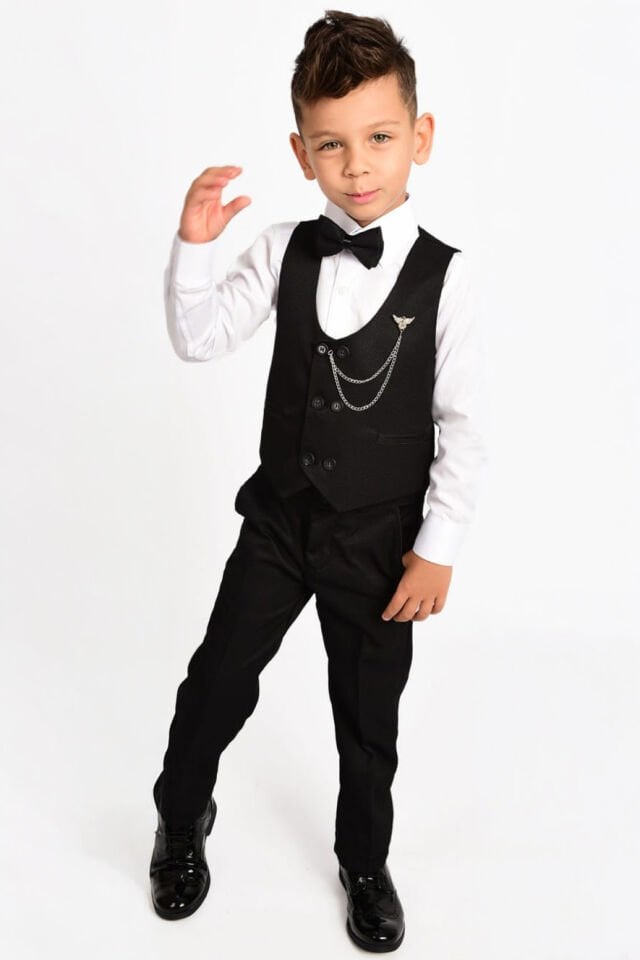 Gentio Erkek Çocuk Takım Elbise Siyah - 16 Yaş